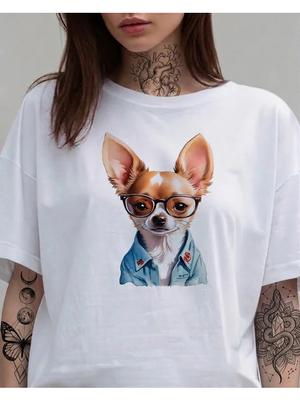 Chihuahua Breed Print T-shirt – Summer Style