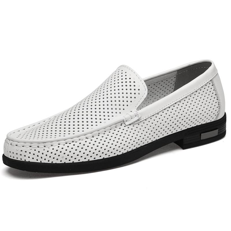 

Полые дышащие повседневные кожаные туфли для ног большого размера, четырехсезонные рабочие повседневные кожаные туфли 39