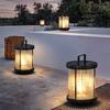 Outdoor Waterproof Solar Garden Lamp Glass Lantern Garden Floor Lamp Street Lamp Villa Courtyard Lawn Light