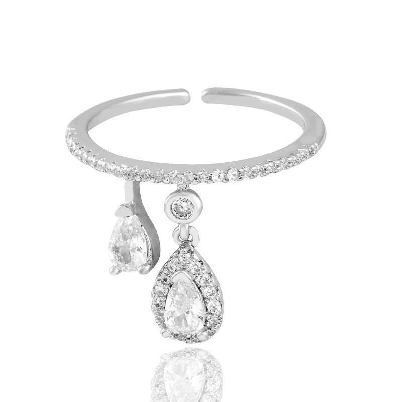 Huitan Creative Charms Opening Rings for Women Newly Designed Female Finger Accessories Fancy Birthday Gift Statement Jewelry