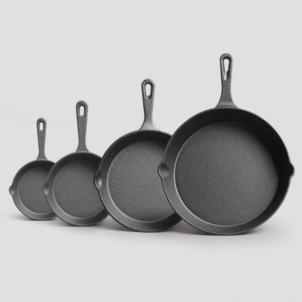 Multi-size Nonstick Frying Pan Uncoated Small Omelette Pan Durable Saute Pot Oven