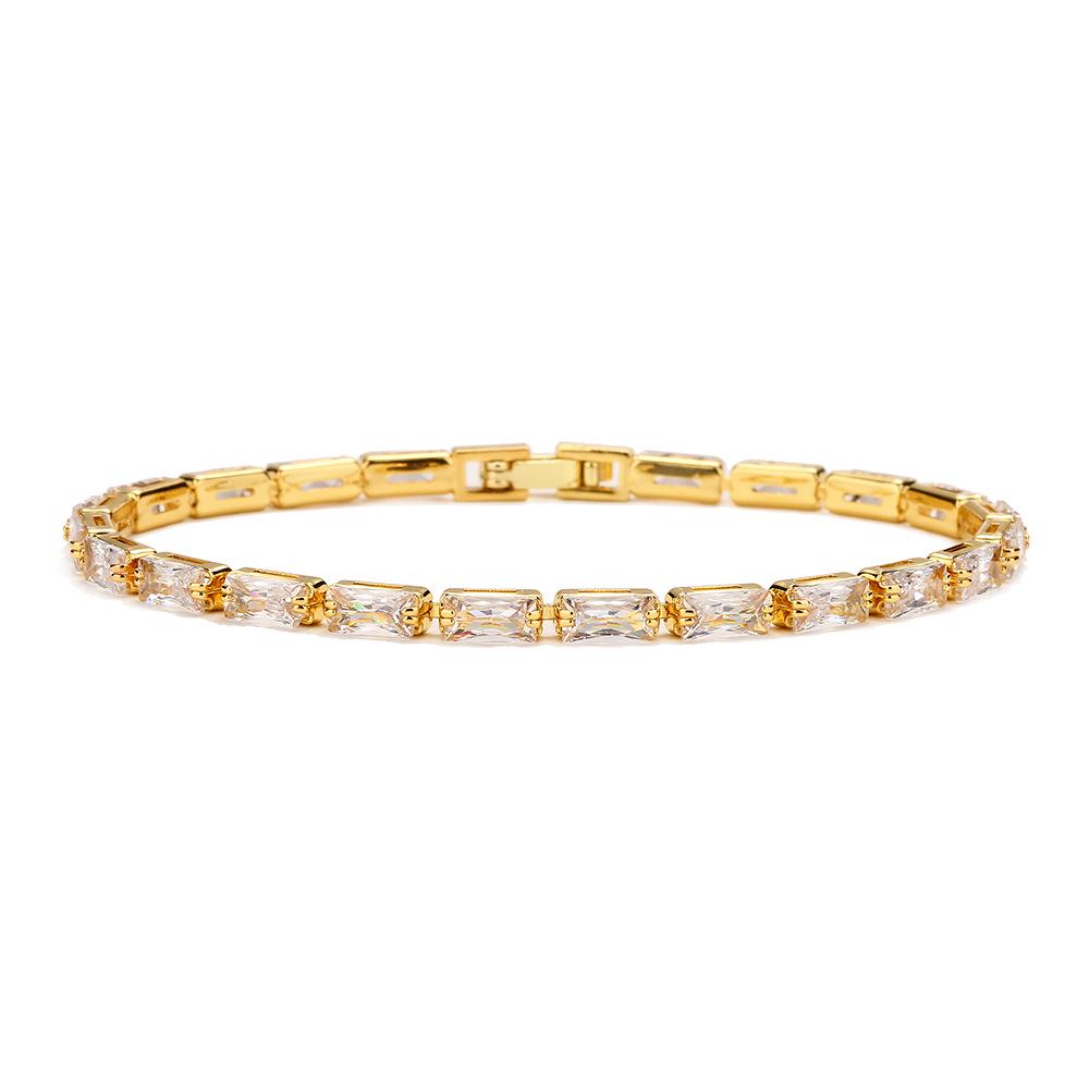 Rectangular Zircon Bracelet - Women's Korean Fashion - Simple Best Friend Jewelry