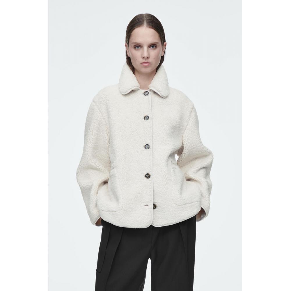 

Cos Japan Color Faux Shearling Jacket Ivory/XSP