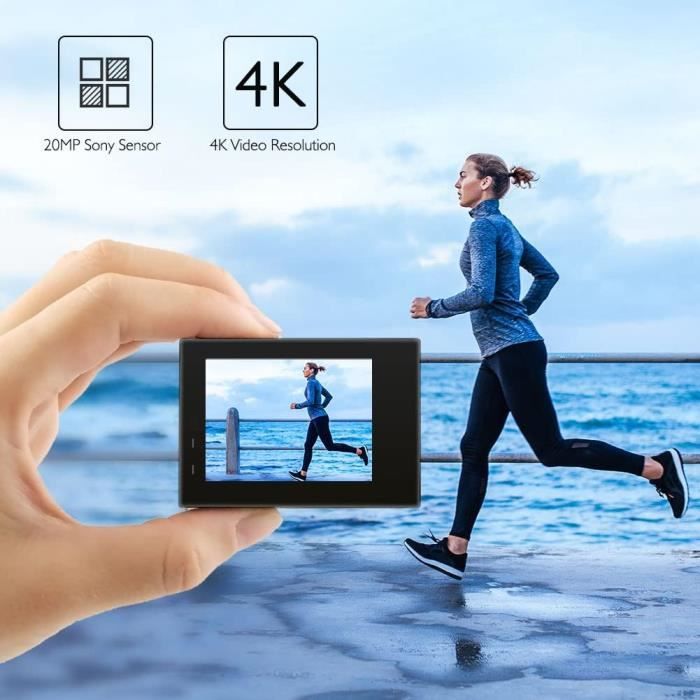 Caméra Sport - AKASO - Brave 4 - Étanche 4K - WiFi - 20MP - Stabilisateur EIS