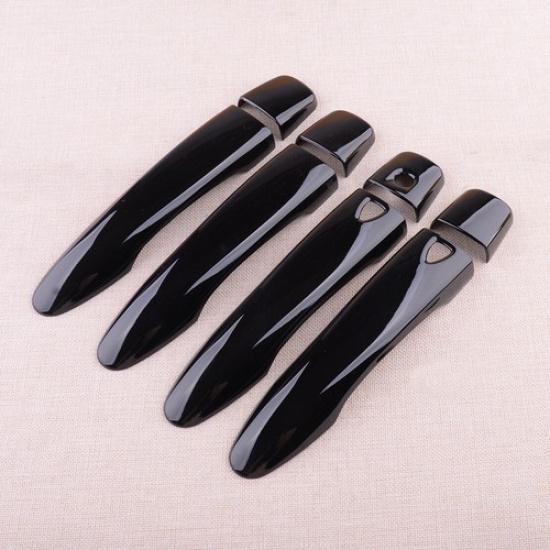 8Pcs Black Car Door Handle Cover Trim ABS For Nissan Rogue X-Trail 2014-