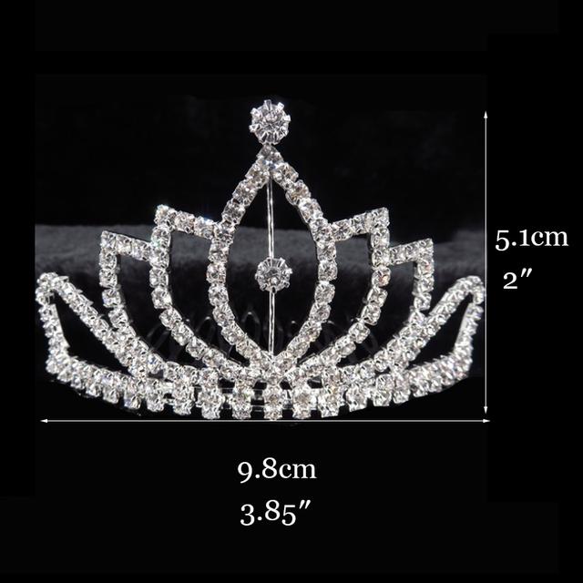 Prinsesse Dronning Krondiadem Barokk Brude Tiaraer Og Kroner Pannebånd Hårtilbehør Bryllup Brude Crystal Hodepynt