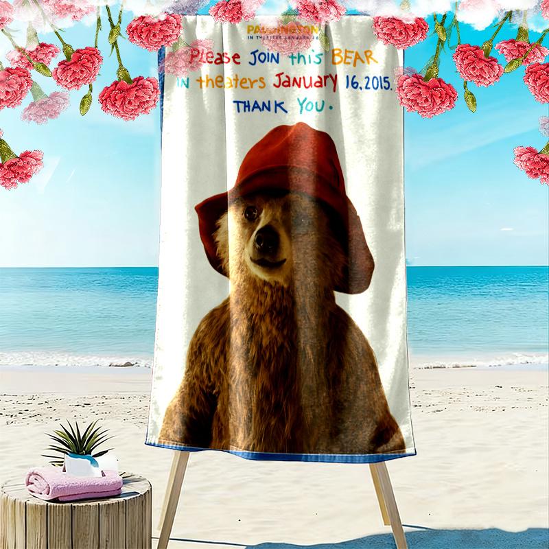 Paddington Bear Towel, Large Soft Quick Dry Towel for Beach Camping Swimming