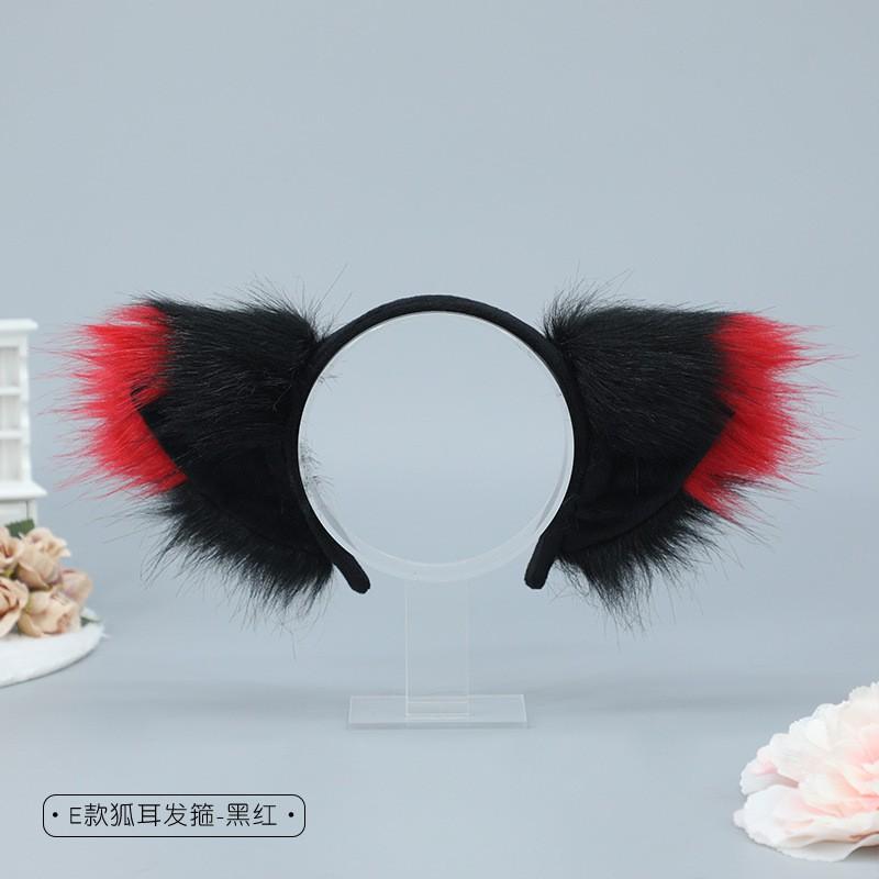 Fluffy Fox Ear Headband Halloween Party Costume Cosplay Accessory Womens Sweet Cartoon Hairband