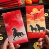 6Pcs 2026 Horse Year Spring Festival Red Envelope Lucky Red Pockets Chinese  Year Money Envelope