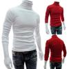 Men Autumn Winter Solid Color Turtle Neck Cotton Pullover Thin Bottoming Shirt