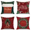 Christmas Linen Pillowcase: Home Sofa Decor & Car Lumbar Support Cushion Cover