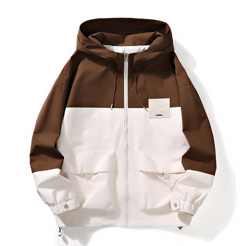 Осенние мужские топы, куртки, весенние и осенние модные брендовые куртки с капюшоном, повседневные и универсальные мужские топы M