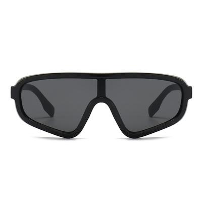 New Personality Colorful Sunglasses Trend Big Frame Sunglasses Women Retro Fashion One-Piece Windshield Sunglasses.