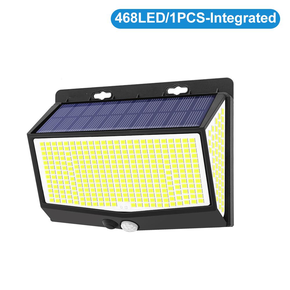 Outdoor 368/468 LED Solar Wall Light Motion Sensor Lights 3 Lighting Modes Solar Powered Garden Lights For Garden Lighting