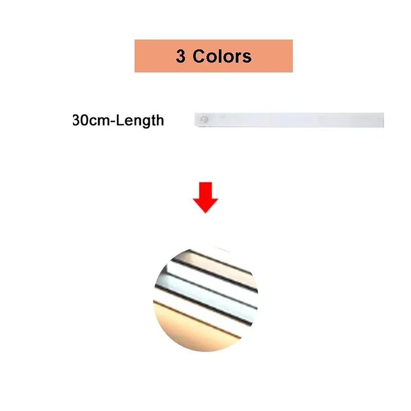 2pcs Smart LED Sensor Light USB Rechargeable Cabinet Lighting Suitable for Kitchen Wardrobes Cabinets Stairs Corridors Shelves