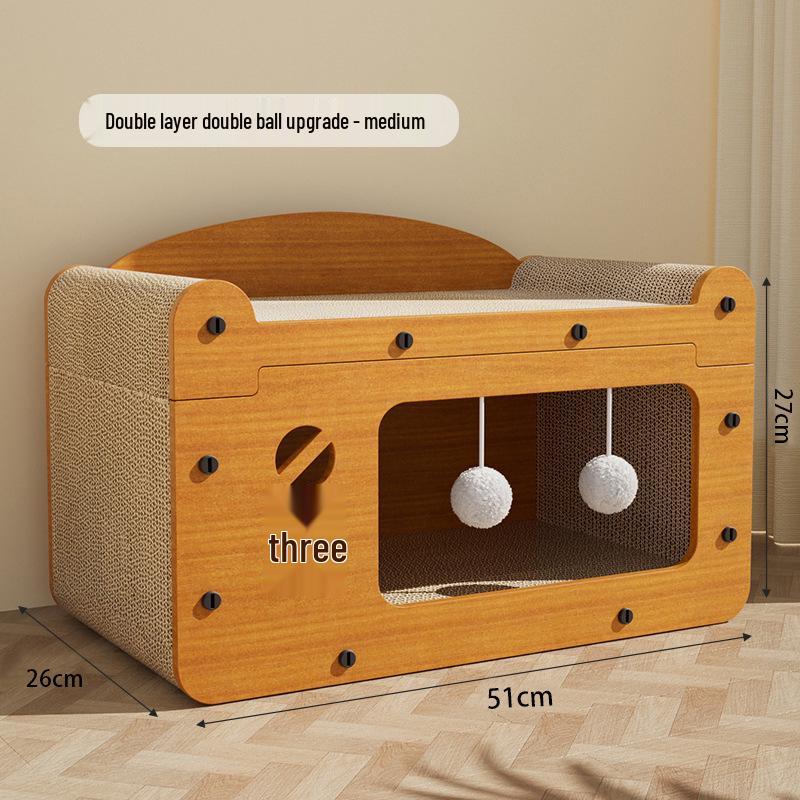 Durable Cat Scratching Board & Bed: All-Season, Anti-Scratch Sofa for Cats
