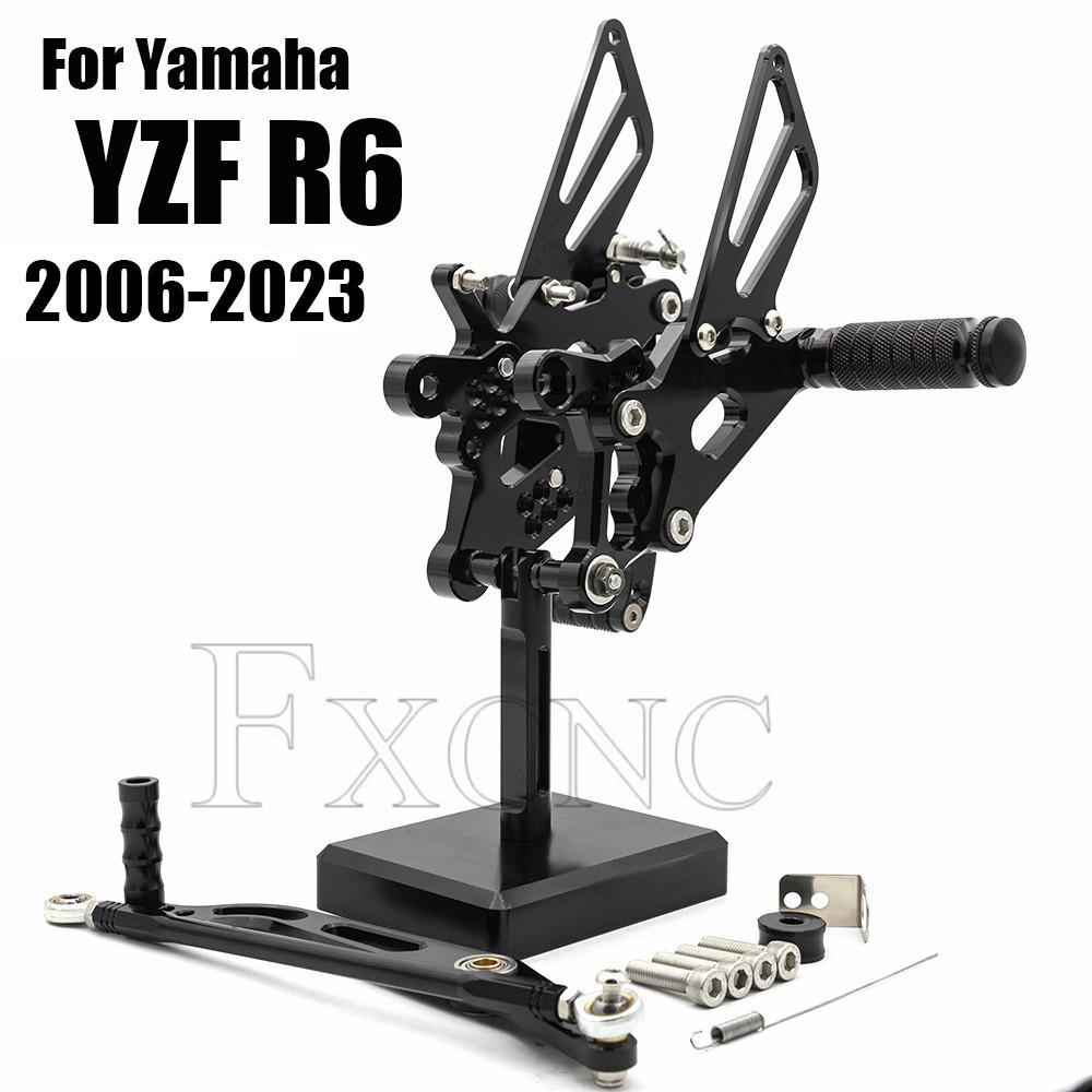 For Yamaha YZFR6 YZF-R6 YZF R6 2006-2023 CNC Aluminum Motorlcycle Adjustable Rearset Footpeg Footrest Foot Peg Rear Set Pedal золотой