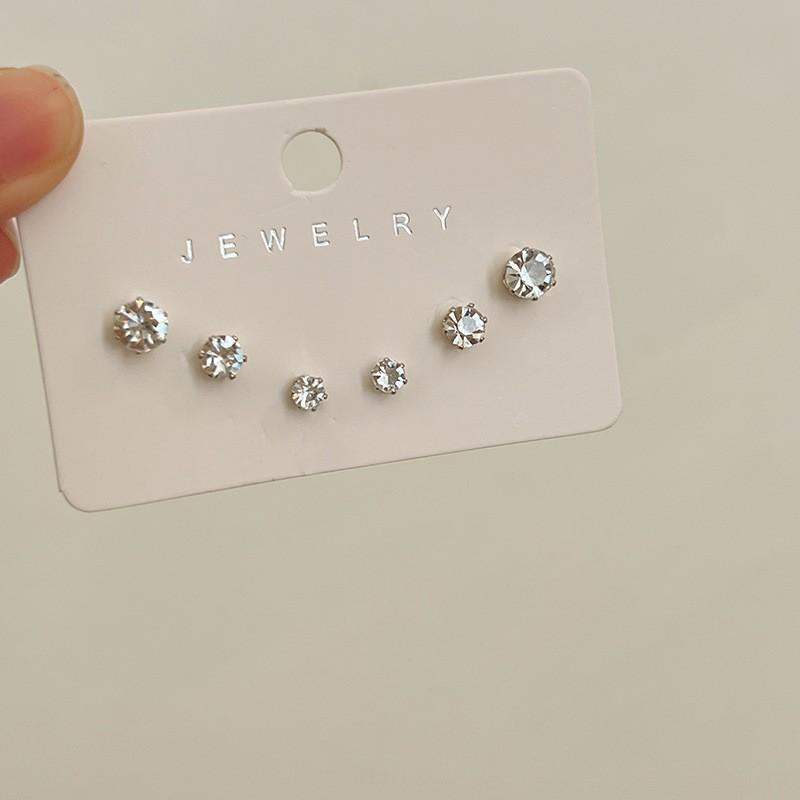 Exquisite Set, Earrings, Niche Design Earrings, Women's High-end Stud Earrings, Women's 6-piece Set
