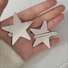 Spicy Girl Silver Star Hair Clip Creative Metal Duckbill Clip Lovely Children Side Clip  Women