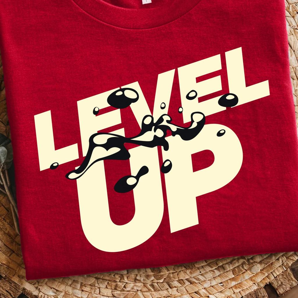 Level Up Gamer Shirt Level Up Typography Gaming Shirt Funny Video Game Shirt Cool Gaming Tee Gamer Gift Shirt Gamer Birthday Graphic Tee