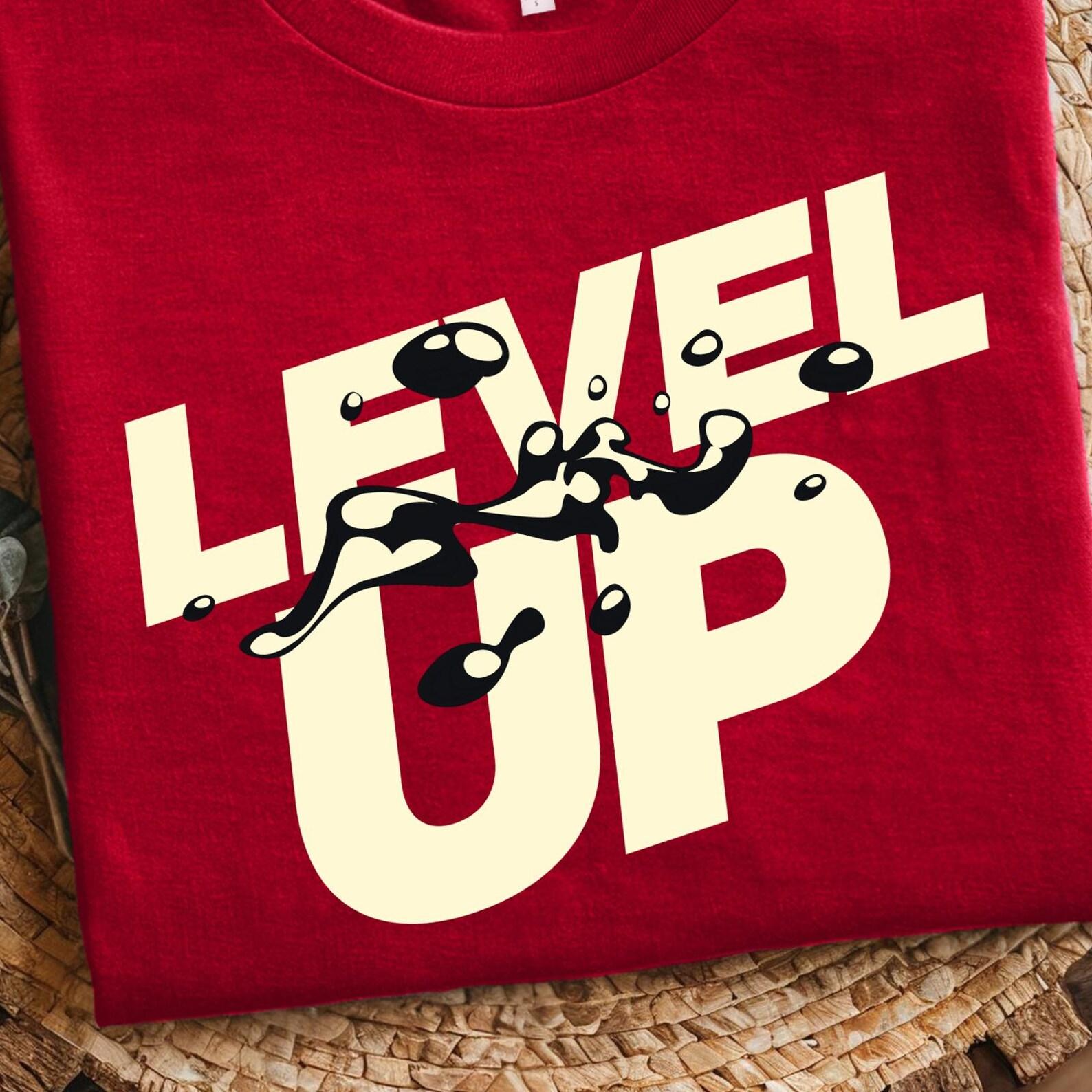 Level Up Gamer Shirt Level Up Typography Gaming Shirt Funny Video Game Shirt Cool Gaming Tee Gamer Gift Shirt Gamer Birthday Graphic Tee S