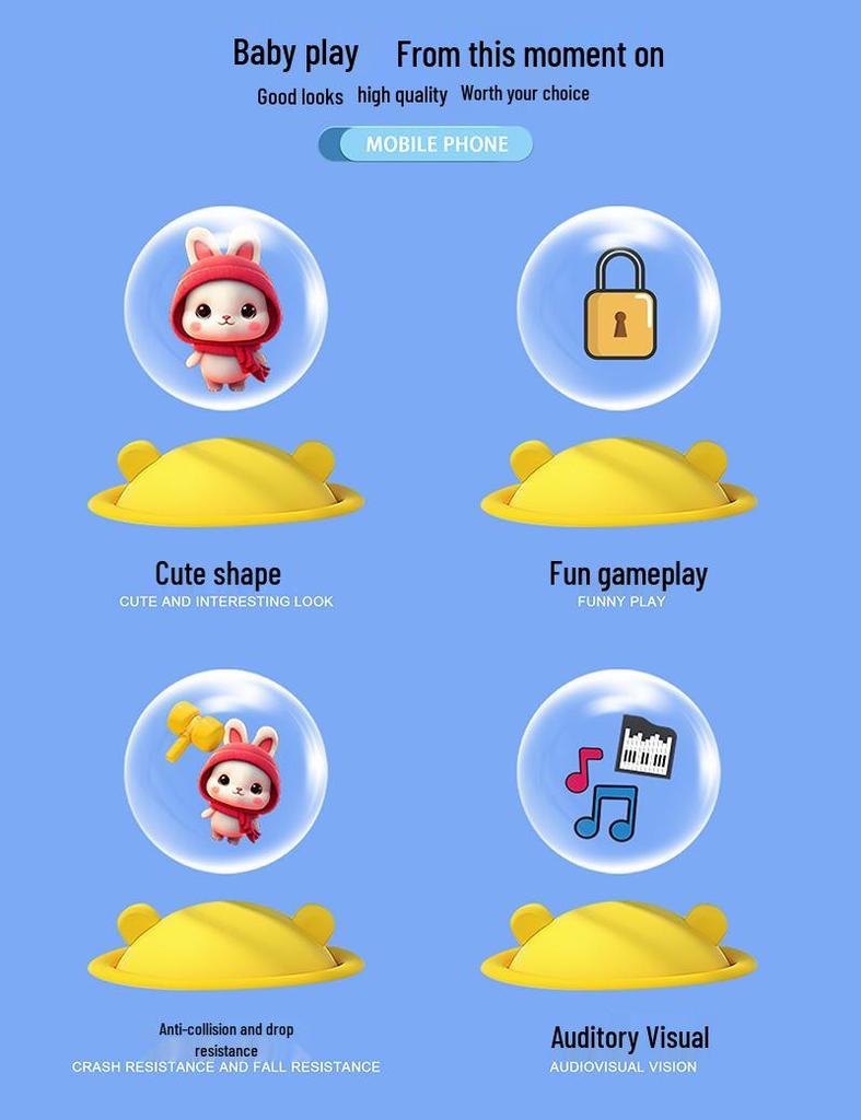 Kids' Educational Puzzle Phone: Multifunctional Learning Toy with Music and Simulation for Boys and Girls