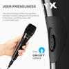 Dynamic Wired Microphone, 6.35mm Cardioid Karaoke Mic for Professional Setting, Handheld Vocal Microphone for Karaoke Machine