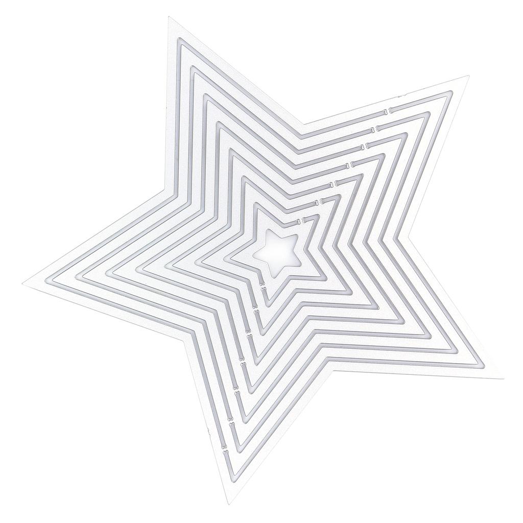 Metal Cutting Die Fivepointed Star Shape Emboss Stencil Album Decorative Etched Dies for  Craft P