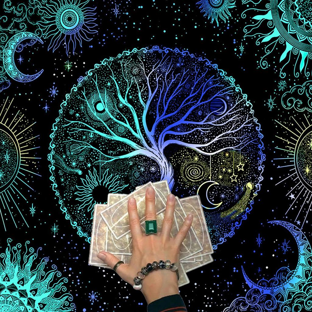 Divinations Tablecloth Trees Of Life Tarot Cards Tablecloth Altars Cloth Oracles Divinations Board Game Accessories
