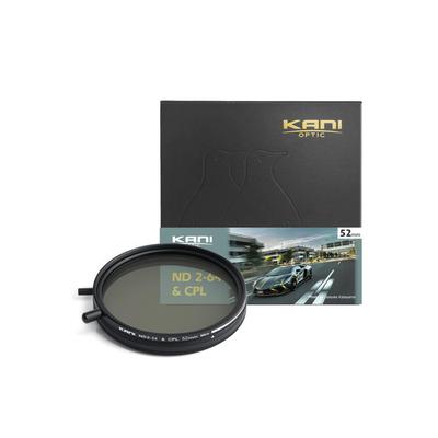 KANI 52mm Variabler ND Lichtreduktionseffekt bis zu 6 Filter mit abnehmbarer Anpassung Reduziert Unregelmäßigkeiten bei hoher Dichte Niedrig und Nano 812636