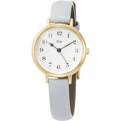 [RIKI] RIKI Watch RIKI "Marine Clock" Arabic Numerals Design White Dial Curved Hardlex White Viol...