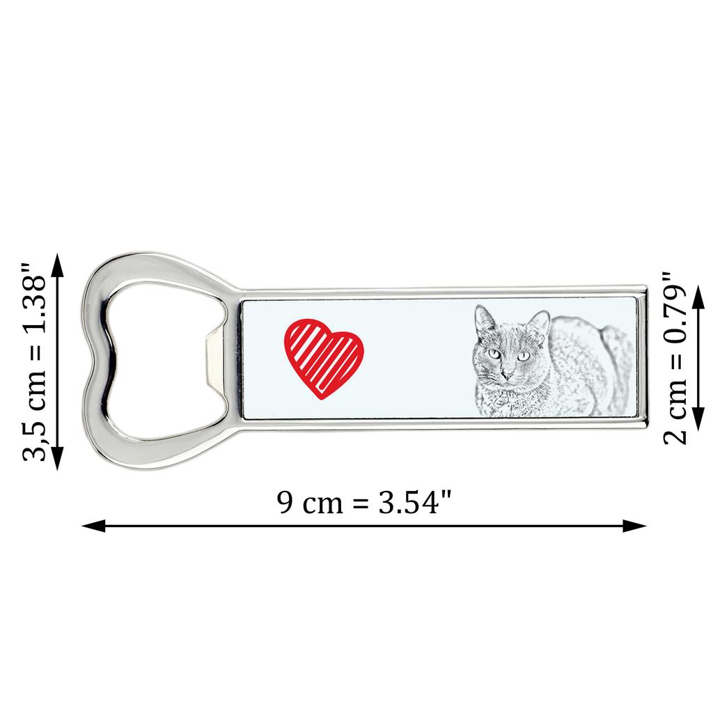 Korat – Bottle opener with a cat, personalized fridge opener | Art-Dog
