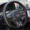 Microfiber Leather Auto Steering Wheel Protector Hand-Stitched Steering Wheel Cover  All Seasons