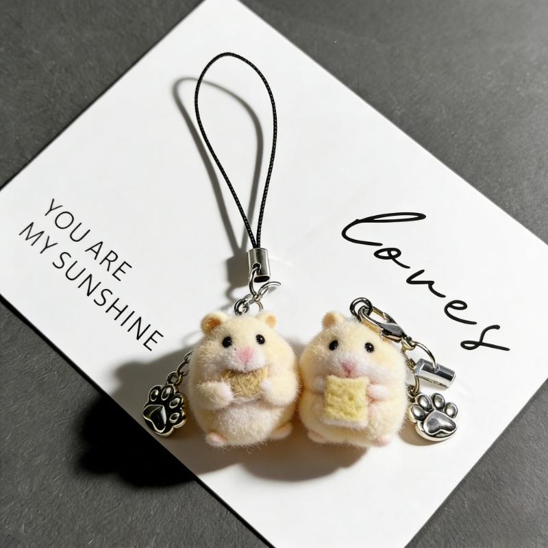 Hello Kitty Monchhichi Vinyl Figure Keychain Cute Anime Keyring Car Bag Pendant Desktop Ornament Wedding Gift for Fans Kids