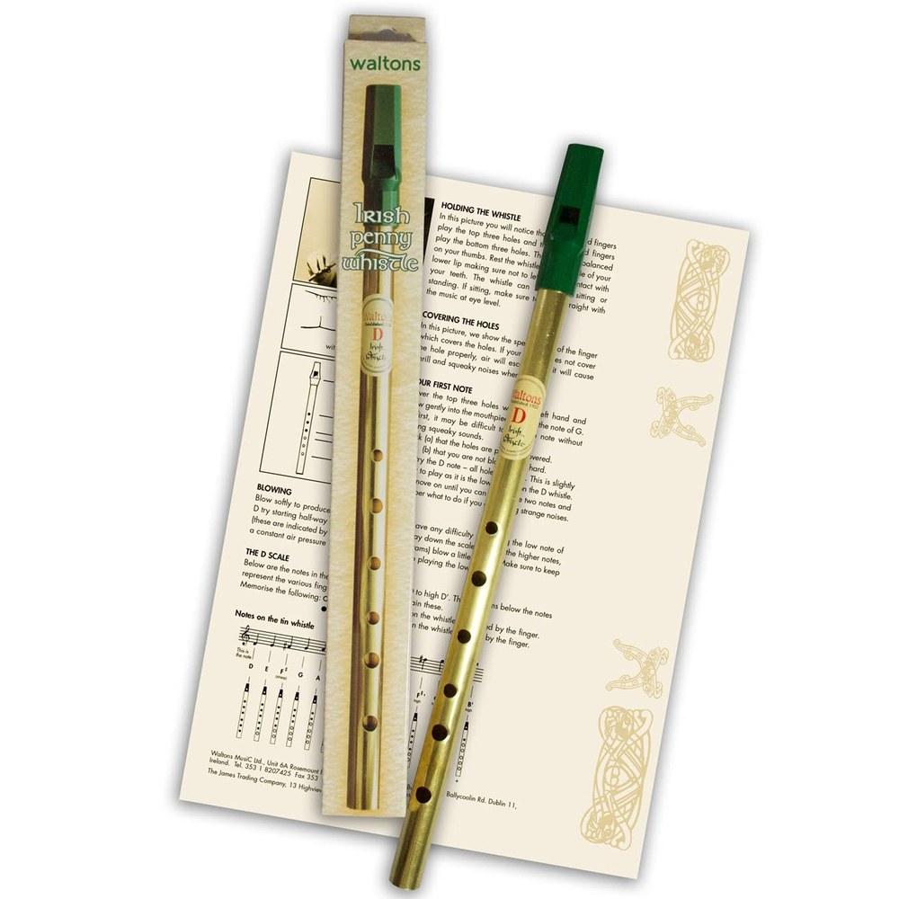 Waltons Brass Tin Whistle D Key 1506