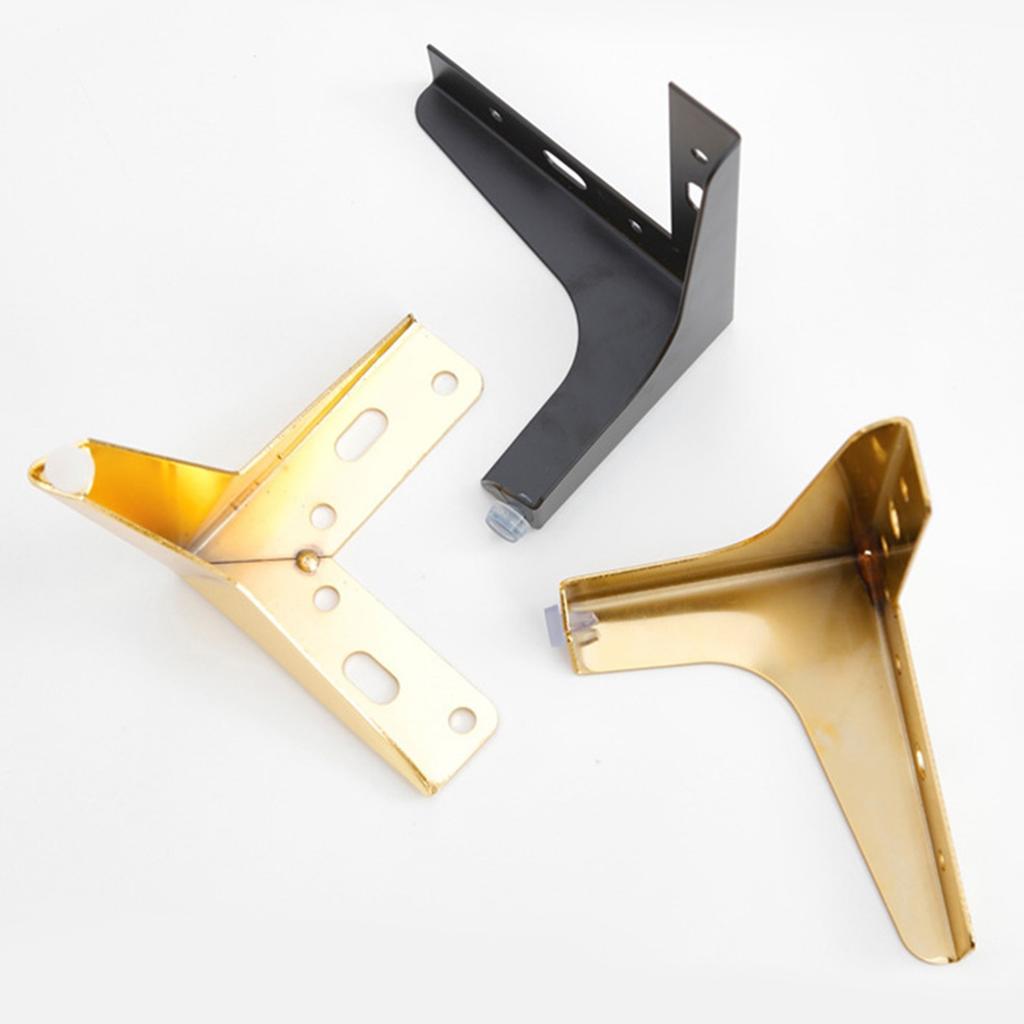 Set of 4 Metal Furniture Legs with Anti Slip Pads Metal Triangle Furniture Legs set for DIY Cabinet Sofa & Chair Support