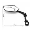 Motorcycle Clear Rearview Mirror Adjustables Angle Bike Reversing Mirror for Folding Bike