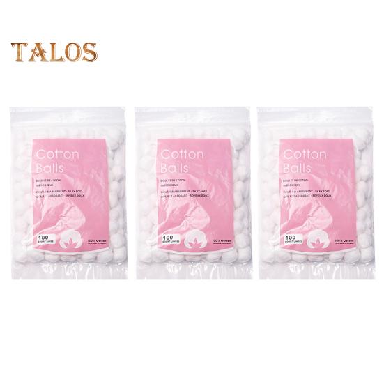 1/2/3/5 Bags Disposable Cotton Balls 100 Count Soft Water Absorbent Multi-functional Face Makeup Nail Polish Removal Cotton Ball Set