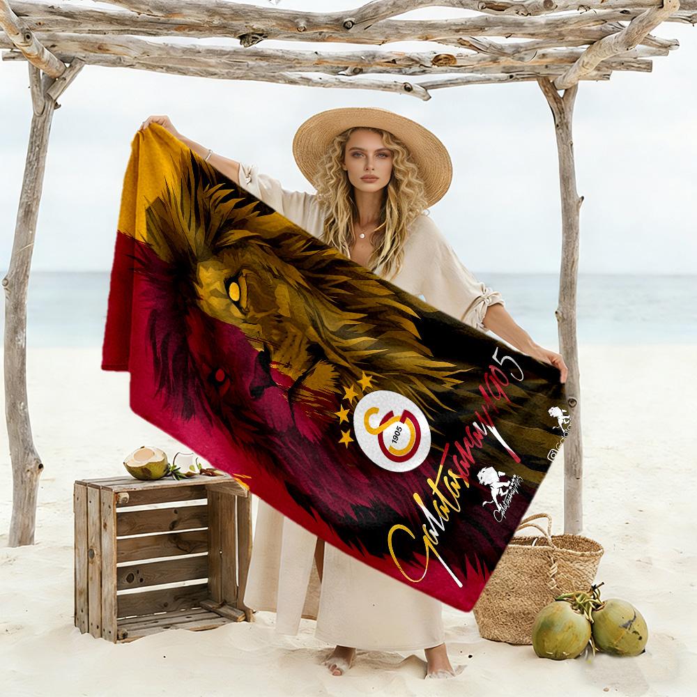 Galatasaray Lion Pride soft beach towel lightweight Couple beach towel, family beach towel set Outdoor Accessory