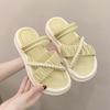 Soft-soled slippers wear new women's shoes, women feel cool in summer, skirt shit wind with 2025 two wear fashion step