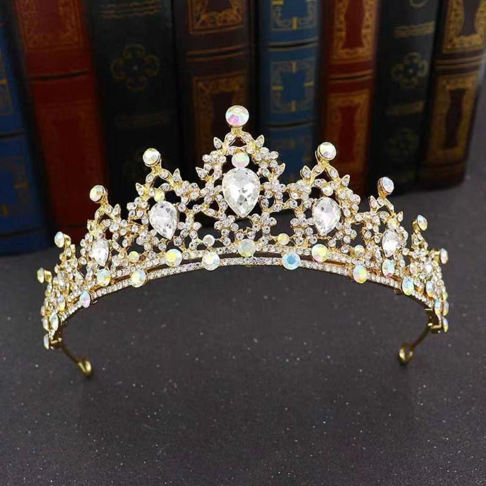 

Zinc Zinc Alloy Hair Accessories Bridal Crowns Black Rhinestone Crown Baroque Crystal Tiara Women Hair Hoop чёрный/зелёный