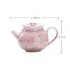 Handmade Ceramic Creative Pomegranate Teapot Pure Hand-painted Orchid Brewing Teapot Single Pot with Filter Ball Hole