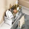 Kitchen Countertop Storage Rack Multi-Purpose Rag Drain Holder Stable Non-Slip Organizer for Dishcloth Sponge Storage