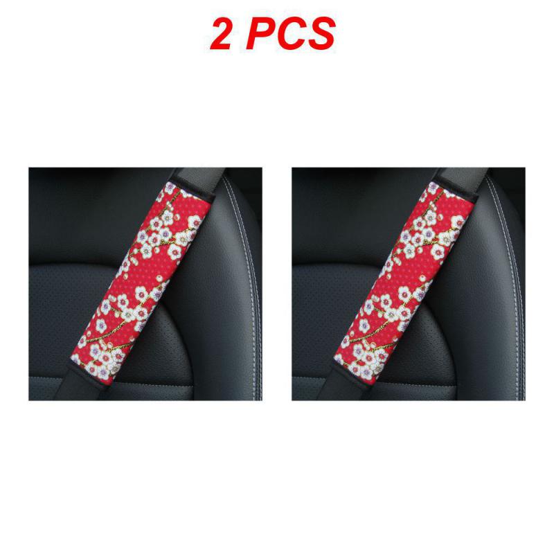 1/2PCS 6.5X23cm Car Truck Universal Safety Belt Covers Car Seat Shoulder Strap Pad Cushion Protection Flower Padding Auto