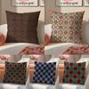 Chinese-Style Copper Coin With Circular Patterns Cushion Cover Linen Cushion Cover Soft Decorative Case For Sofa Home Decor
