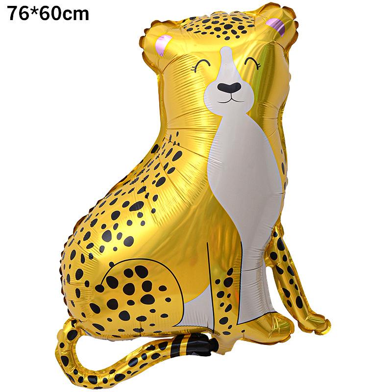 Animal Aluminum Film Balloon Leopard Sitting Giraffe Lion Crocodile Zebra Arrangement Party Decorative Balloon