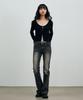 Arikim Lyla Layered Cardigan / Black-Melange