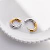 Fashion Double Color Eardrop Earring Stylish Simple and Versatile Light Luxury Minority Work Clothing Basic Titanium Steel Ear Rings Ladies