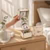 Creative Folding Wooden Photo Storage Box Vintage Rustic Photo Album Box Handmade Pull Out Photo Album Photo Collection