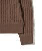 YALE Y Logo Cable Round Knit Brown
